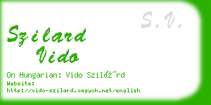 szilard vido business card